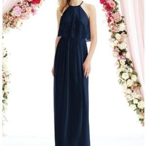 AFTER SIX LACE OVERLAY 6733 IN MIDNIGHT NAVY Size 14